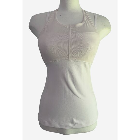 Zella Pink Sheer Bust Active Top Sz Small Womens Strappy Tank w/ Built in Bra - Picture 2 of 10